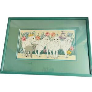 From the Heart Baa Black Sheep Needlepoint 52016 Farm Animals 1987 finished